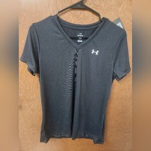 Under Armour Women's Charcoal V-Neck Tee